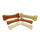 Nature dog treat dog dental bone pet toy pet food porkhide smoked pressed bone dog porkhide chew