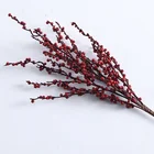 New design christmas party decorations branch leaves handmade plastic polyfoam cheap branch ornaments