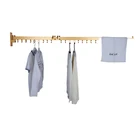 Aluminum Alloy Wall Mount Balcony Telescopic Clothes Drying Rack Foldable Retractable Clothes Drying Rack