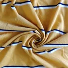 2019 Hot selling best price yellow yarn dyed stripe polyester rayon blend jersey fabric