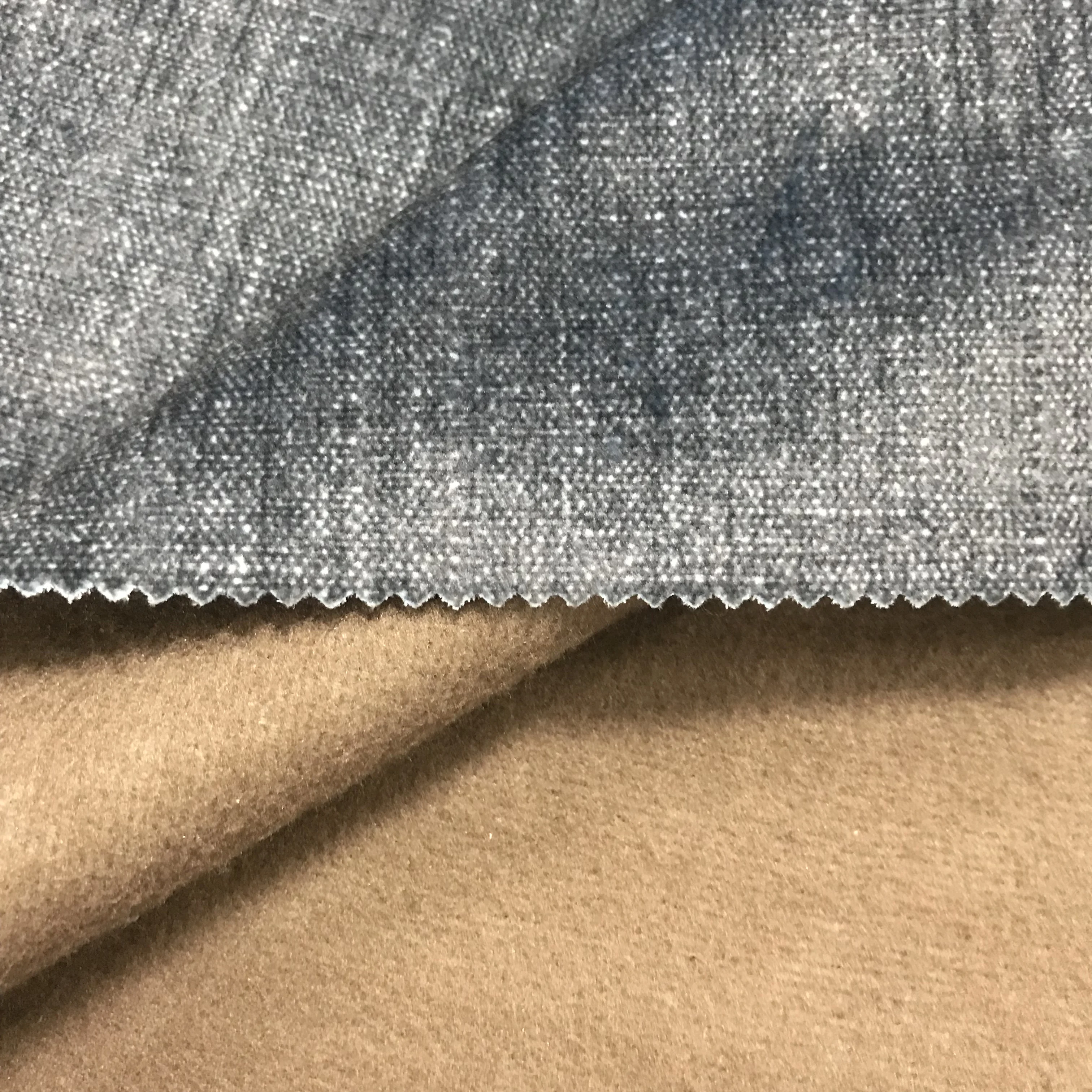 定制廉价涤纶荷兰亚麻丝绒沙发面料 - buy velvet
