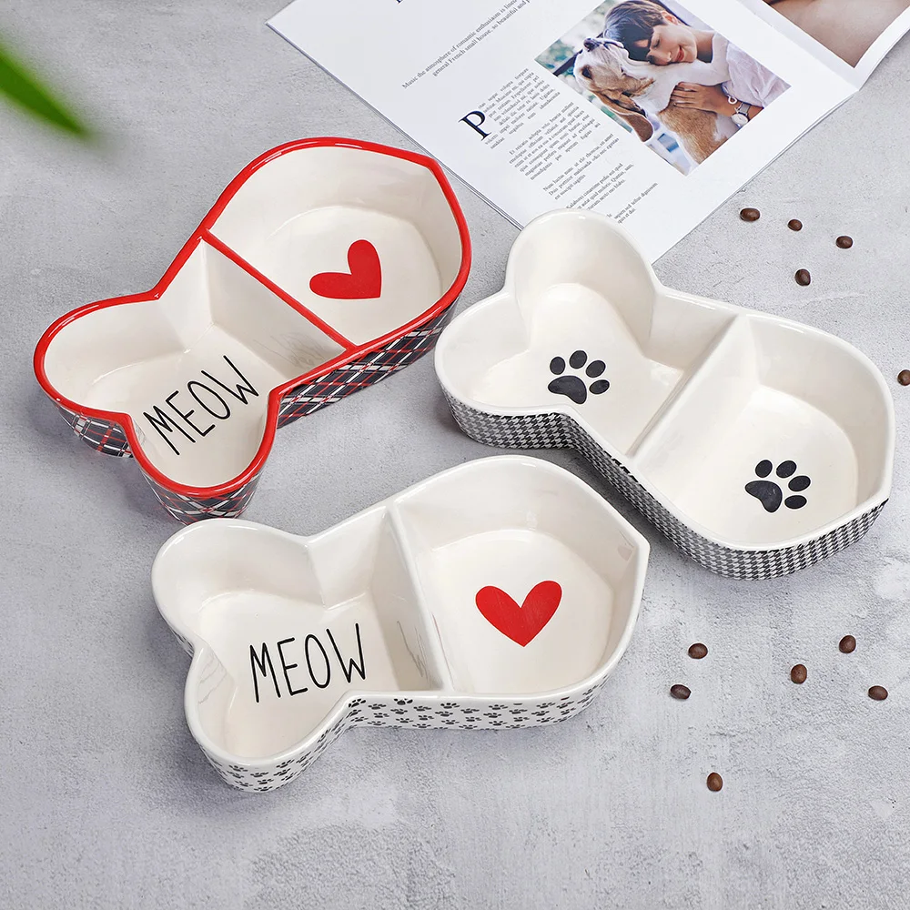wholesale ceramic pet dog feeders, ceramic dog water & food bowls