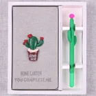 Promotional customized back to school cute cactus design pen notebooks stationery gift set for kids