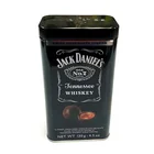 Black chocolate gift packaging rectangular hinged tin box