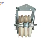 Nylon Wheel Wire Pulling Blocks Galvanized Steel Wire Pulling Pulley