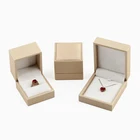 RINNTIN JB03 Gift packaging customized Premium Velvet Pu Leather Jewelry Box