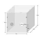 Safety transparent acrylic sneeze guard shield display for counters desk table shop