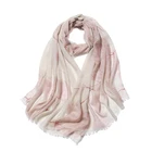 lady dress silk scarf seaside shawl custom Modal Cashmere Scarf