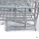 Steel Warehouse Wire Cage Storage Collapsible Warehouse Security Stack Foldable Steel Storage Pallet Wire Cage Bin