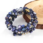 Shell Bracelet Bohemia Vintage Handmade Irregular Crystal Shell Multilayer Wrap Charm Bracelet