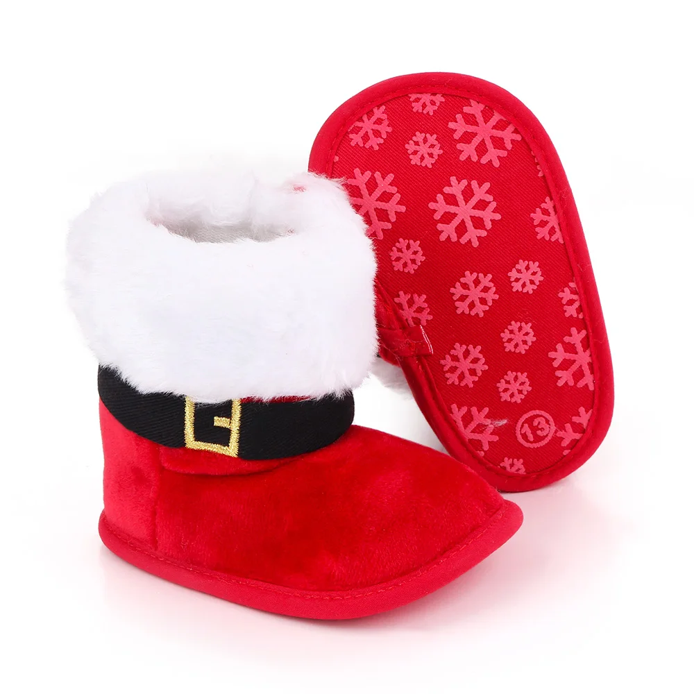 wholesale RED solid Warm Booties Newborn walking Baby Shoes Boots factory