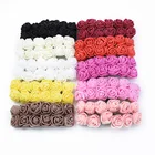 Wholesale luxury romantic wedding pe foam small roses bouquet artificial flowers