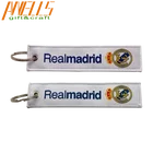 Manufacturer Promotion Fashion Cheap Custom Souvenir Fabric Woven Key Tag Strap Ring