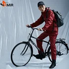 Breathable bike mens packable women waterproof reflective cycling rain jacket