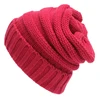 Hot Sale Stock Lady Fashion Winter Slouch Knit Beanie Hat With Quick Shipping