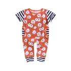 Spring Summer european style handsome Infant bodysuit new born baby clothes set in low price