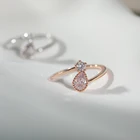 Wedding Adjustable Ring Adjustable Star Shape Ring Wedding 16k Gold Plated Water Drop Diamond Ring For Women