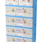 Home tool 4 layer drawer plastic storage cabinet with multi functional