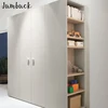 White glossy two doors wardrobe with shelves special designs