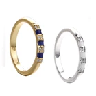 High quality Cubic Zircon rhinestone gemstone ring women's 925 sterling silver jewelry