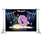 7x5ft Mermaid Photo Booth Backdrop Baby Shower Birthday Party Supplies Decoration Background