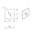 Cap Aluminium Plastic Nylon Black Or Grey Ob2020a End Cap Cover For Aluminium Profile
