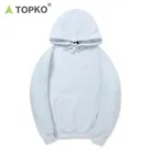 TOPKO Custom Fleece Cotton Pullover Blank Plain Oversized Men Unisex Hoodie