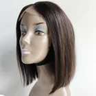 Indian remy human hair short bob 4*4 lace frontal wig