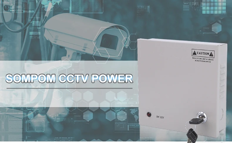 Sompom 4 Outputs S-36-12cctv power supply 12V 3A DC Camera Power Supply
