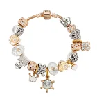 Amazon DIY Bead Handmade Turtle Crystal Pendant Plating Gold Charm Bracelet