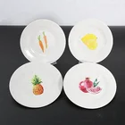 100% melamine table ware home goods dinnerware fruit pattern round dishes dinner cake plates set