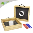 Natural Family Wooden Garden Games YumuQ Natural Bitch Wooden Washer Toss Game Set For Family Garden / Backyard Lawn Games