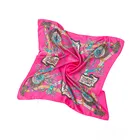 Newest Floral Silk Square Scarf Satin Scarves Square Hijab Crinkle Scarfs For Women Stylish