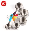 Stainless Steel Measuring Cups Set Of 5 Kitchen Tools High Quality Not sticky Measuring Cups For Baking