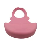 Custom Silicone Bib Baby Drool Bandana Silicone Baby Bib With Food Catcher Wholesale