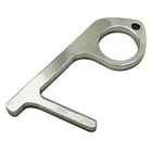 Metal Hand Keychain Door Opener Custom Logo Hygiene Anti Contact Stylus Portable Press Edc Elevator Tool