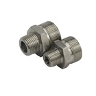 Male Male Hydraulic Nipple Adapter Stainless Steel BSP/BSPT Male Hydraulic Transition Adapter Reducing Pipe Hex Nipple
