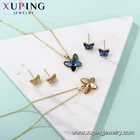 SET-2 Xuping Crystals from Swarovski 14k gold color plated butterfly style fashion women jewelry set