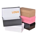 Wholesale Corrugated Paper Shoe Packaging Box Custom Logo Printed Folding Rigid Cardboard Paper Shoe Boxes