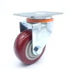 3inch 75mm Red Medium Load swivel caster universal Castor Multidirectional with not brake lock omnidirectional Wheels