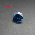 AAAAA Aqua Blue Hot Sale Round Shape Cubic Zircon Stone Fashion Jewelry Loose Gemstone