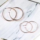 2020 Fashion Design Trendy 18K Gold Plated Jewellery Round Big Circle Hoop Earrings for Women