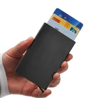 wholesale logo automatic aluminum rfid credit card holder