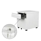 2 drawer metal cold rolled steel mobile pedestal cabinet steel office furniture metal mobile pedestal