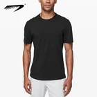 Blank no logo men short sleeve crew neck plain oversized black 95% cottotn 5% spandex t shirt