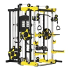 Machine Fitness Equipment Multi Functional Squat Rack Smtih Machine With Adjustable Bench