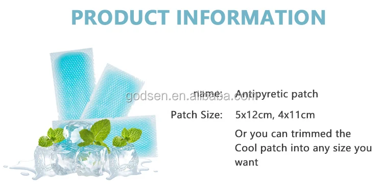 more size kids & adult adhesive headache patch fever cooling gel
