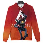 QUDING Dropshipping APEX Orange Unisex Polyester custom 3d pullover hoodies Europe