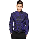 Hot sale 100 poly batik long sleeve summer casual beach shirts for man plus size