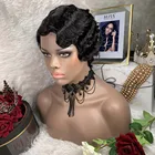 Bliss Short Hair Finger Wave Wig for Black Women